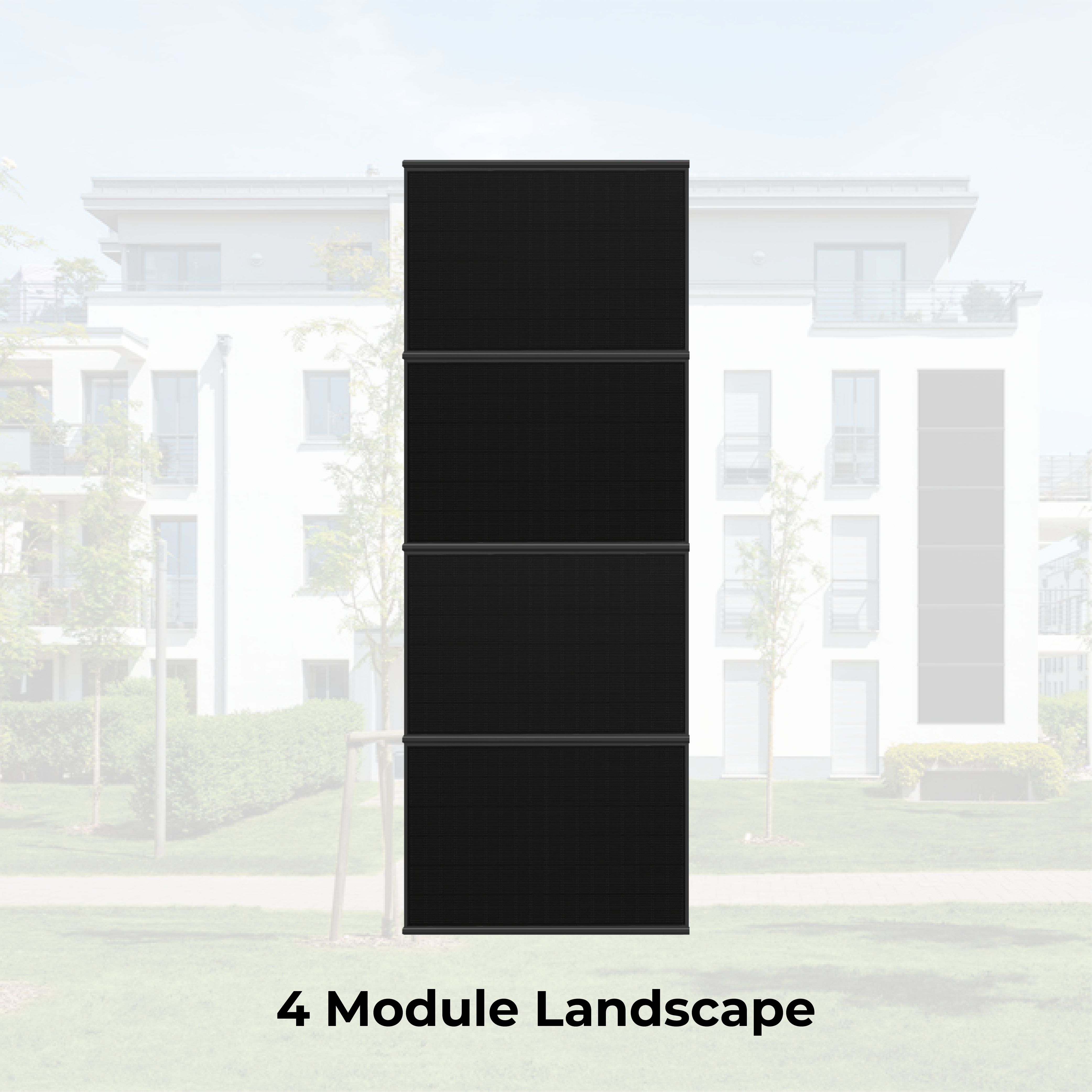 SL Rack Energywall FASSADENSYSTEM einlagig - 4 Module Landscape
