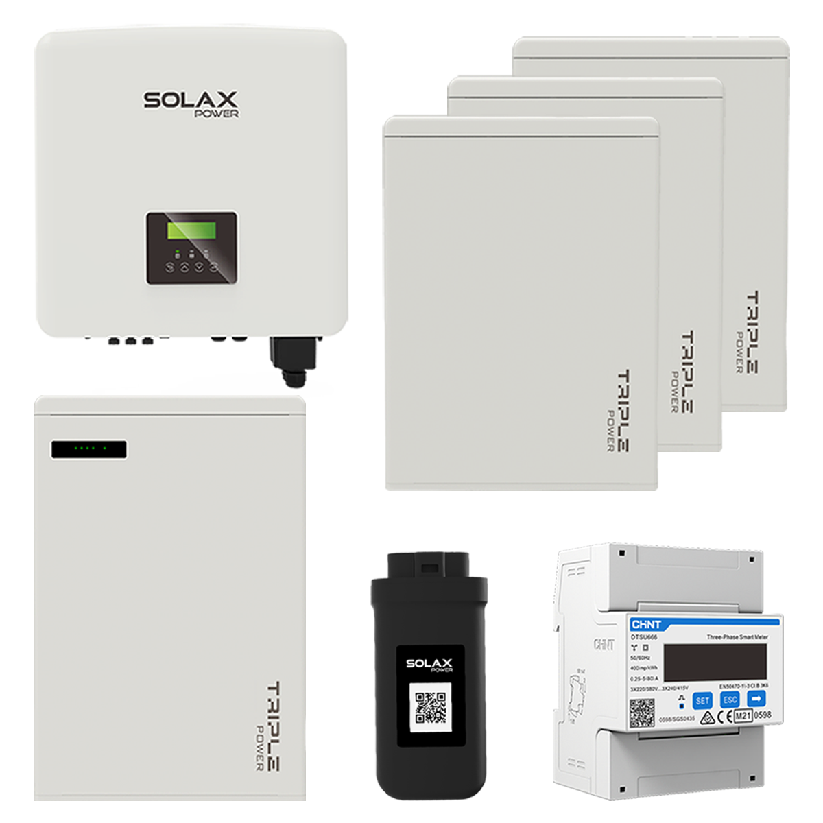 SolaX X3 G4 5kW Hybridwechselrichter mit T58 (11,5 kWh - 23 kWh) Speicher und Smartmeter Solarspeicher Set