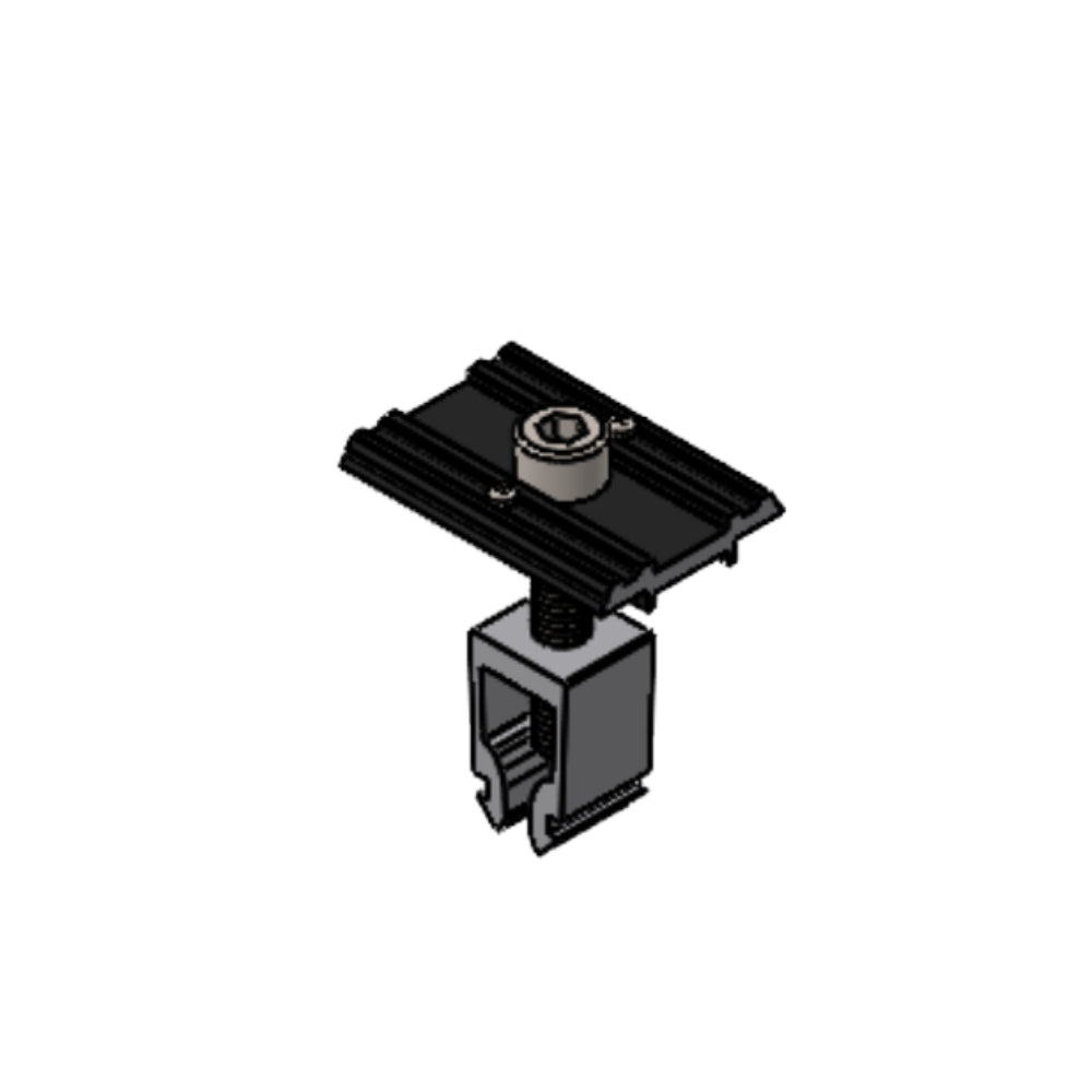 Alumero easyCLAMP Mittelklemme mit Pin schwarz