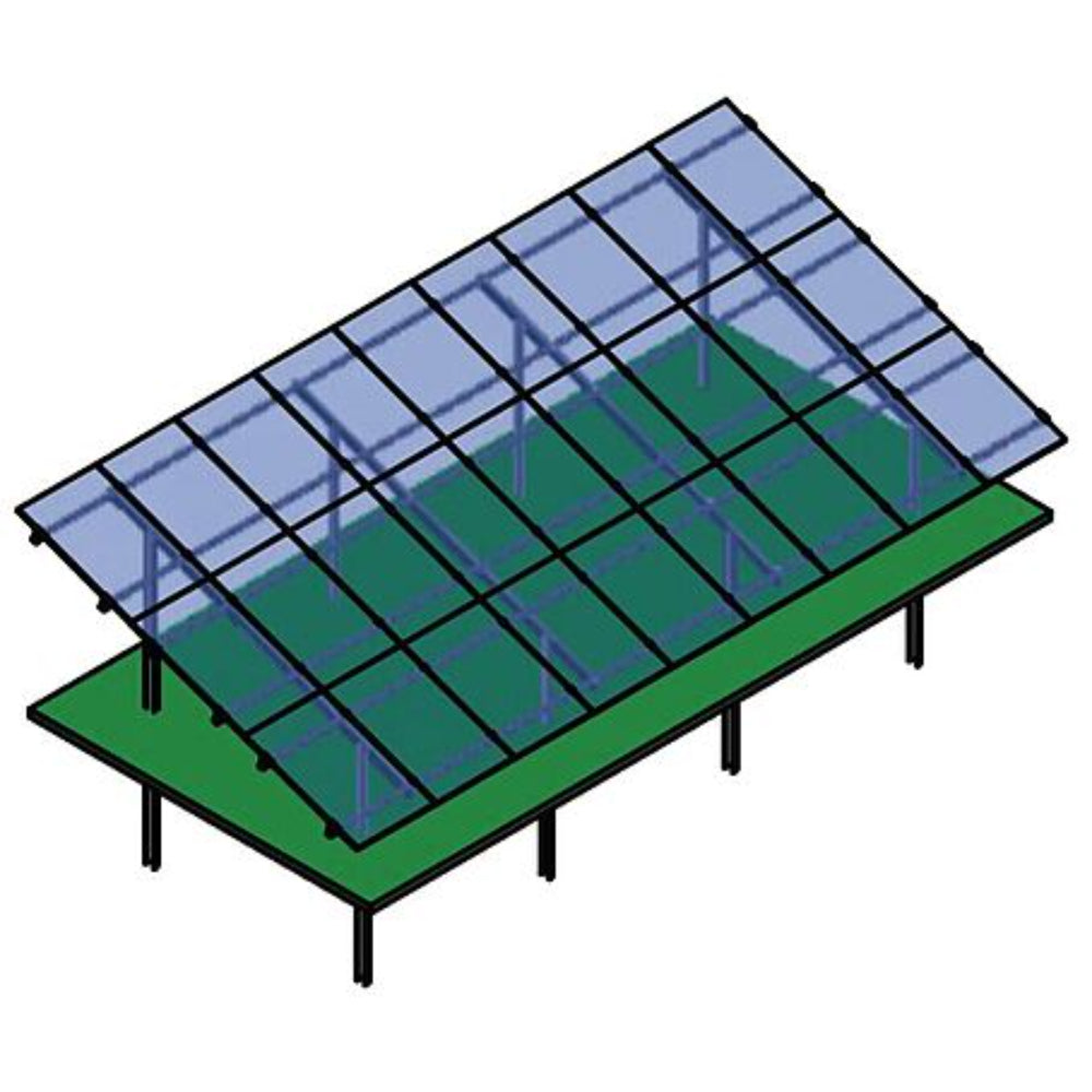 SL Rack Standard Freiflächentisch - 3V x 9 Module - von 100 bis 300 kWp