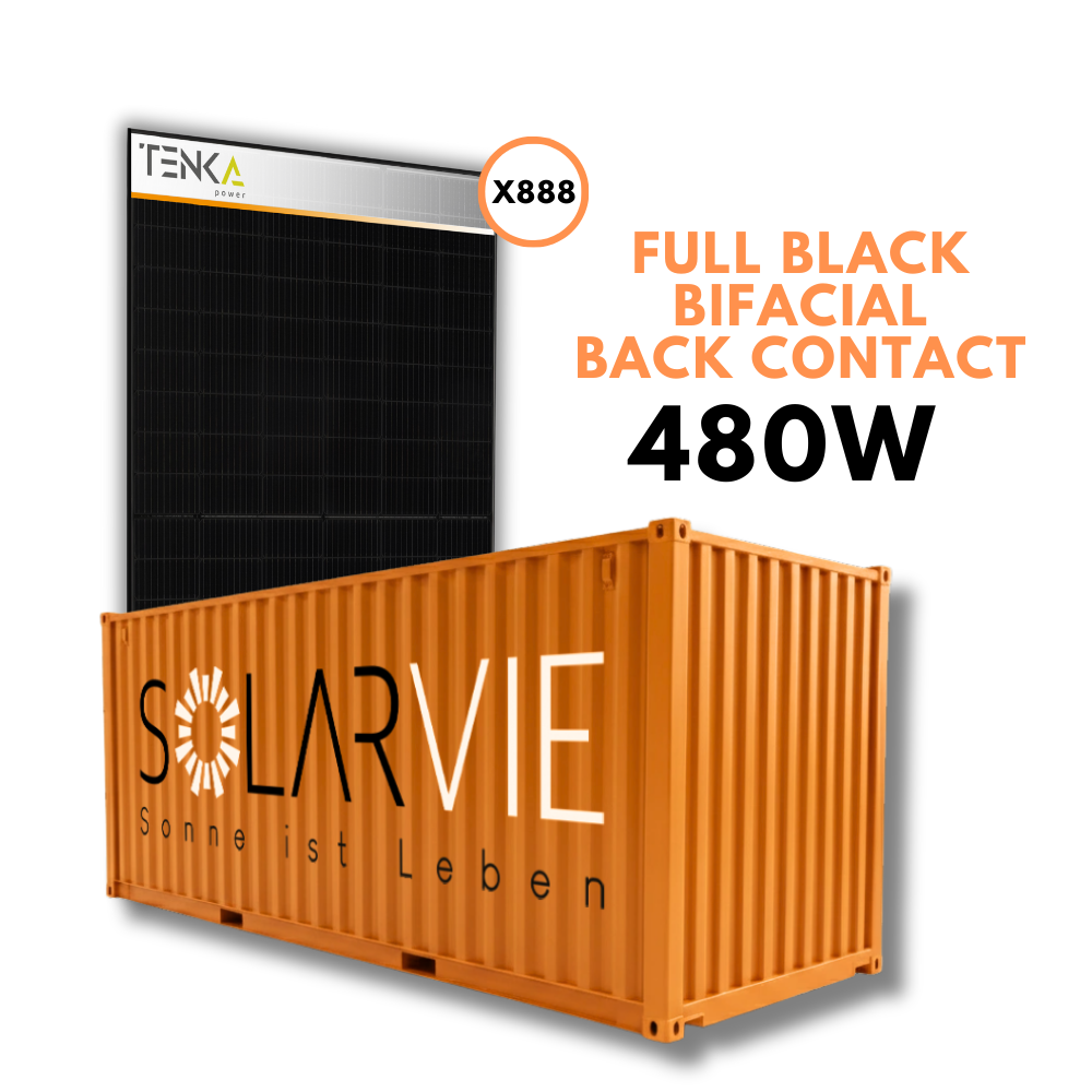Tenka Solar 480W Ultimate Back Contact Bifacial Full Black (Container ...