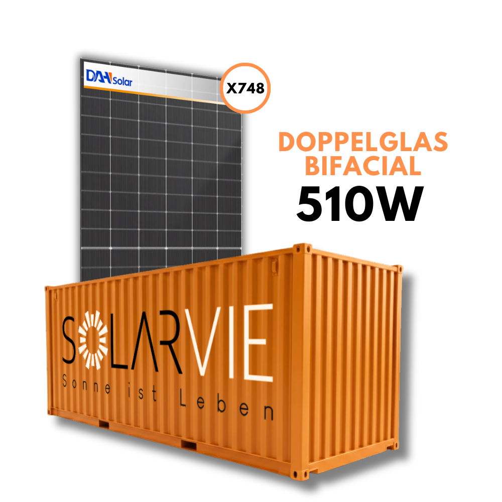DAH Solar 510W Full-Screen Doppelglas Bifacial (Container = 748 Stück)