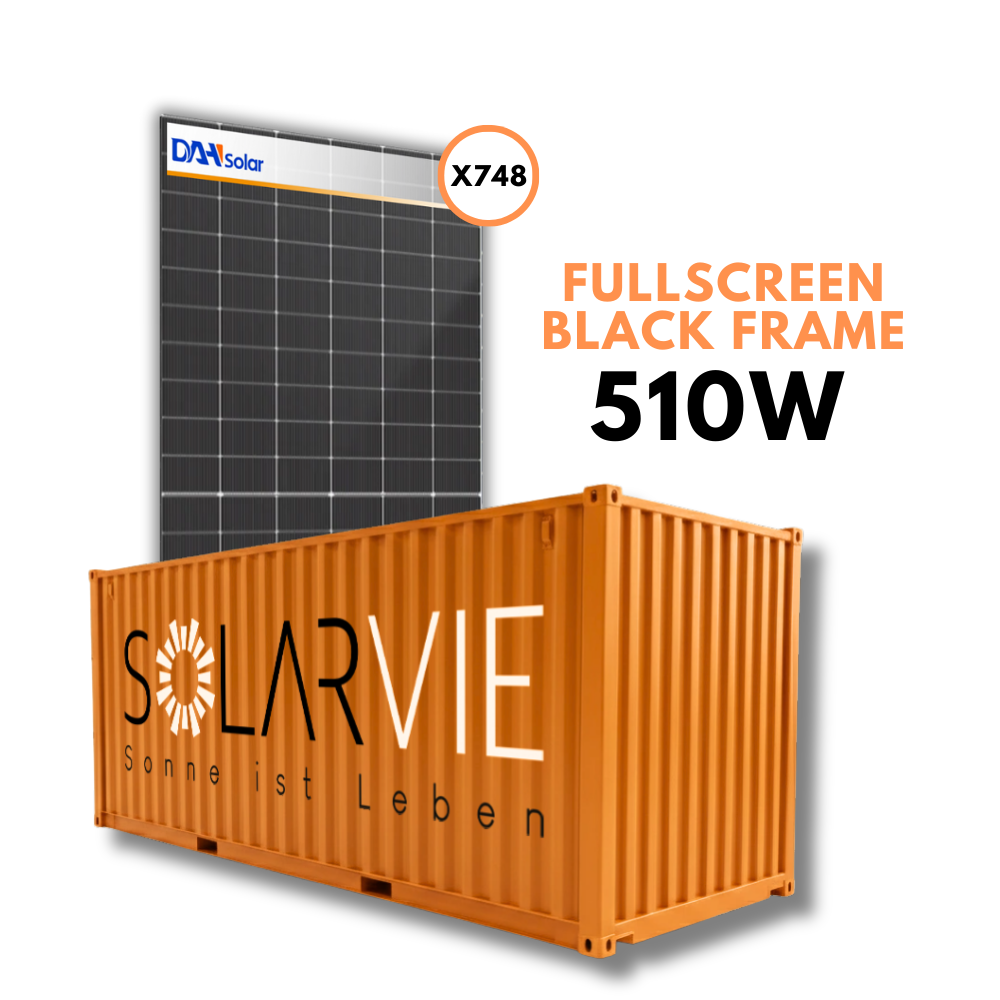 DAH Solar 510W FULLSCREEN Black Frame (Container = 748 Stück)