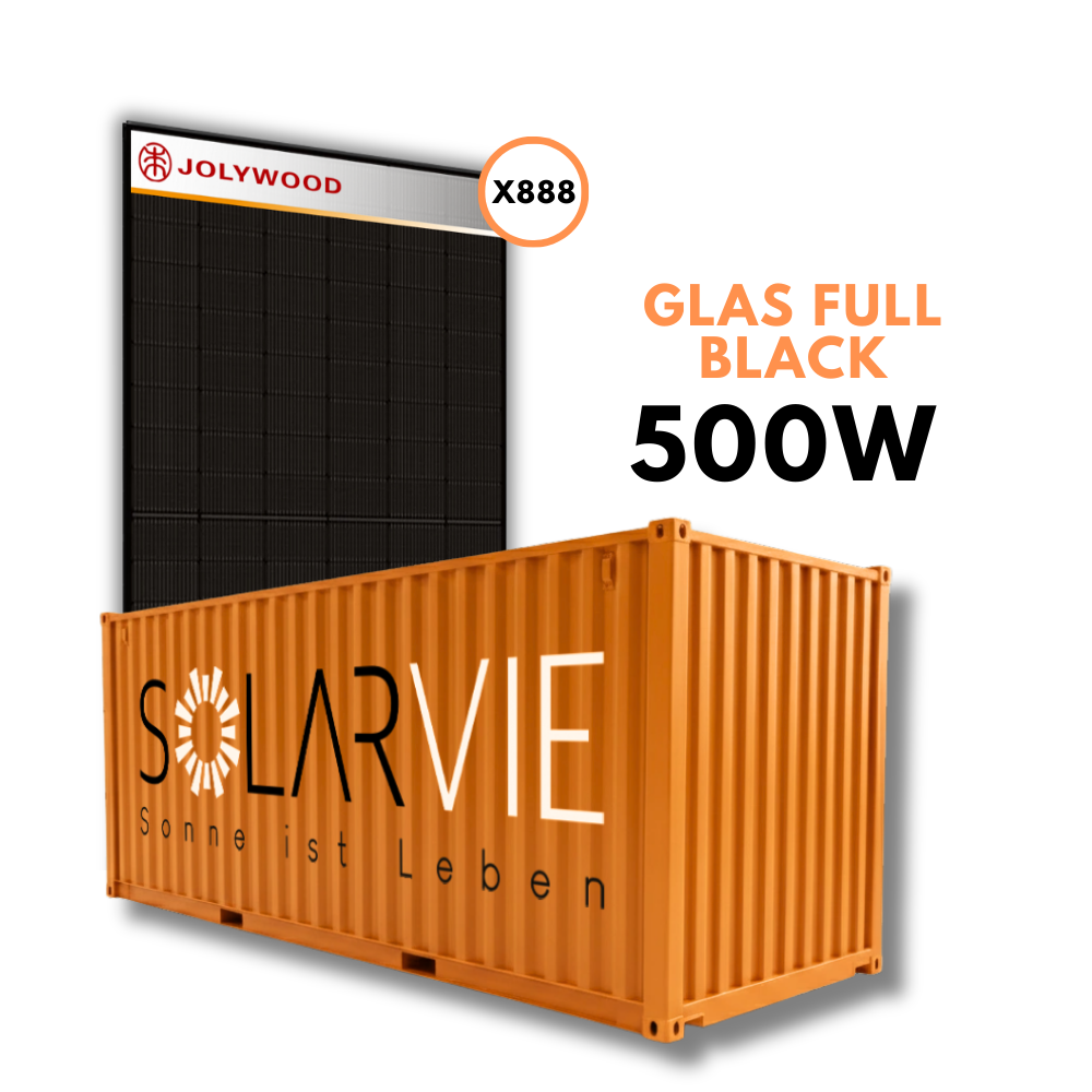 Jolywood 500W Niwa Black Series Bifacial Glas-Glas Full Black (Container = 888 Stück)