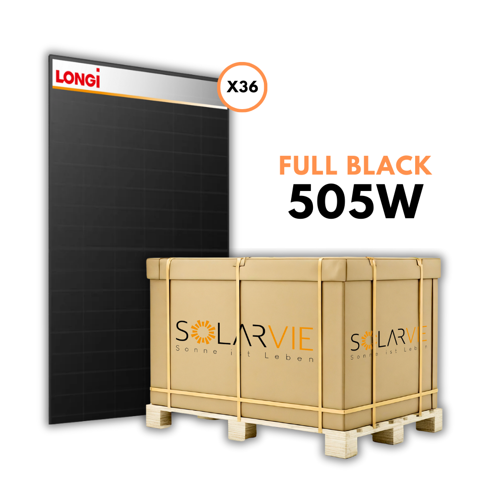 LONGI Solar 505W Hi-MO X6 Max Artist Full Black (Palette = 36 Stück)