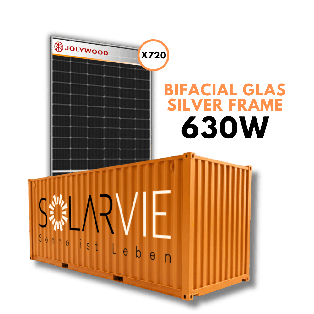 BIFAZIALER GLAS-SILBERRAHMEN | 630W | CONTAINER