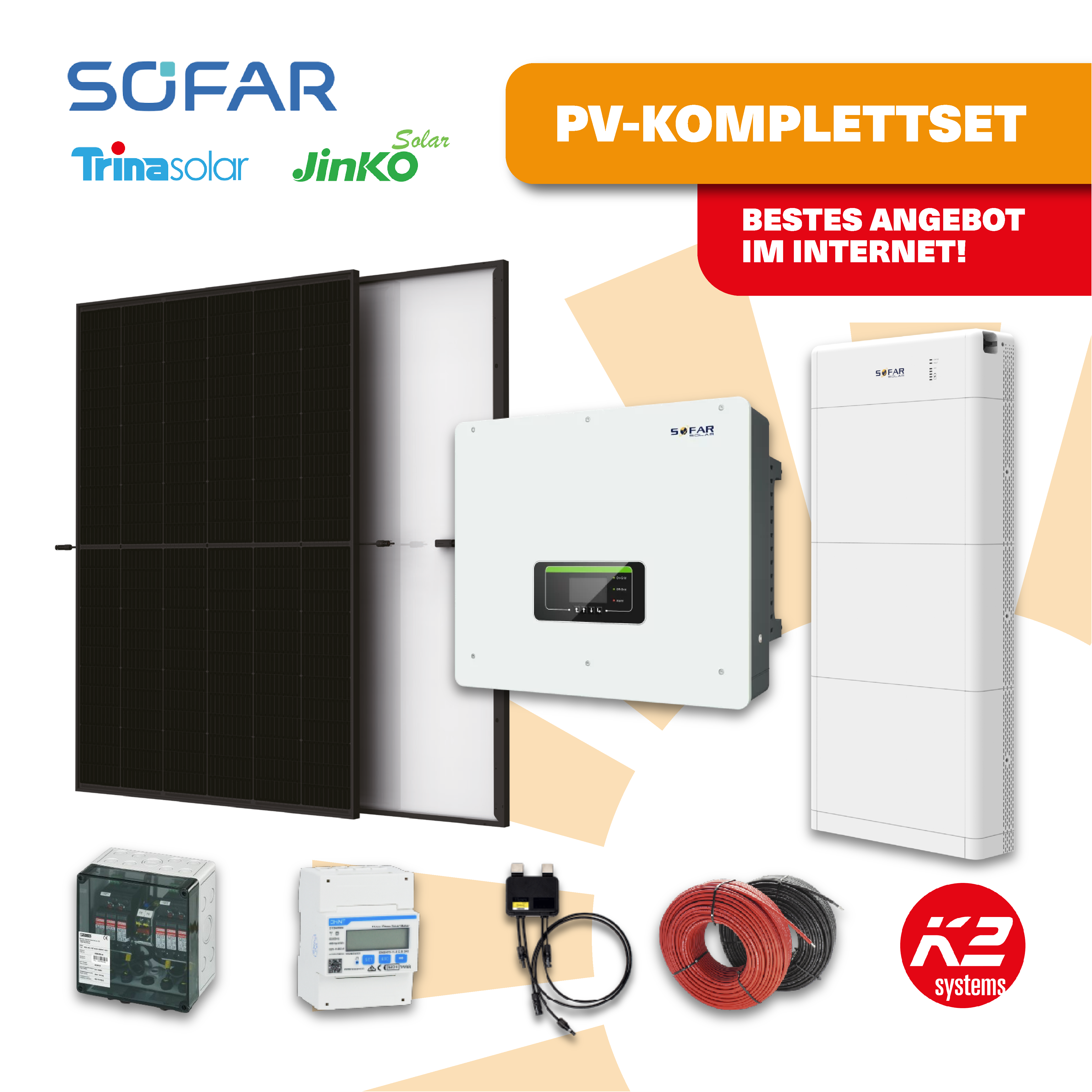 SOFAR SOLAR 5-15 kWp Photovoltaikanlage Komplettset