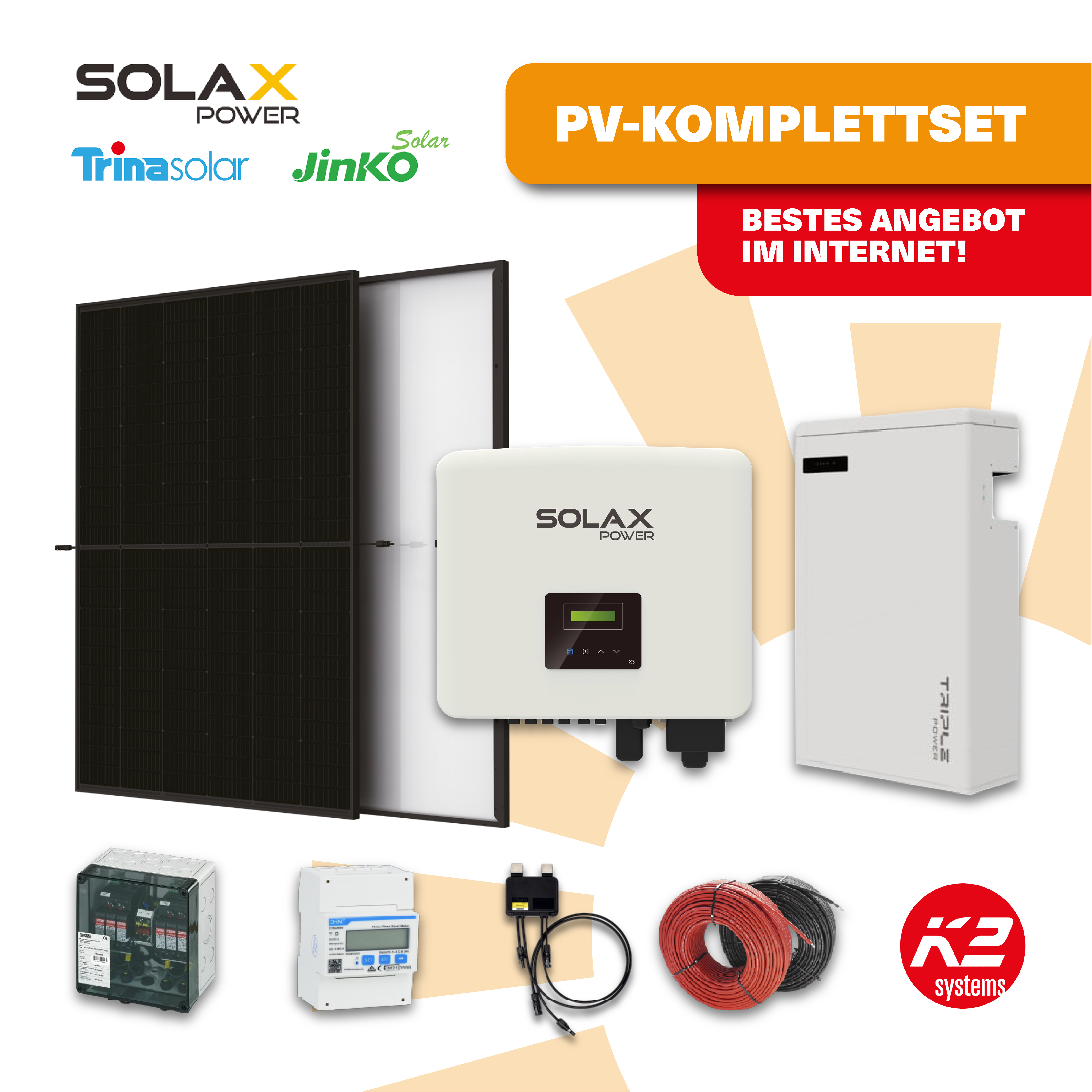 SOLAX POWER 5-15 kWp Photovoltaikanlage Komplettset